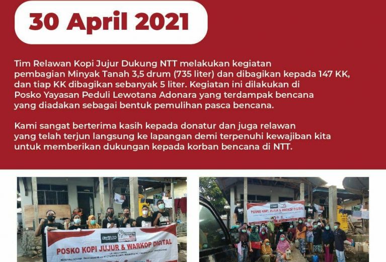 Update Donasi Kopi Jujur Dukung NTT